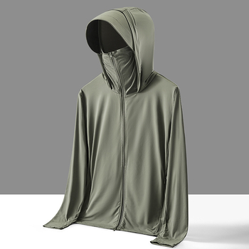 Väljas tuulejope UPF50+ päikesekaitsega, kerge, kiiresti kuivatav, hingav, kapuutsiga