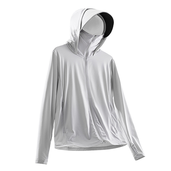 Väljas tuulejope UPF50+ päikesekaitsega, kerge, kiiresti kuivatav, hingav, kapuutsiga