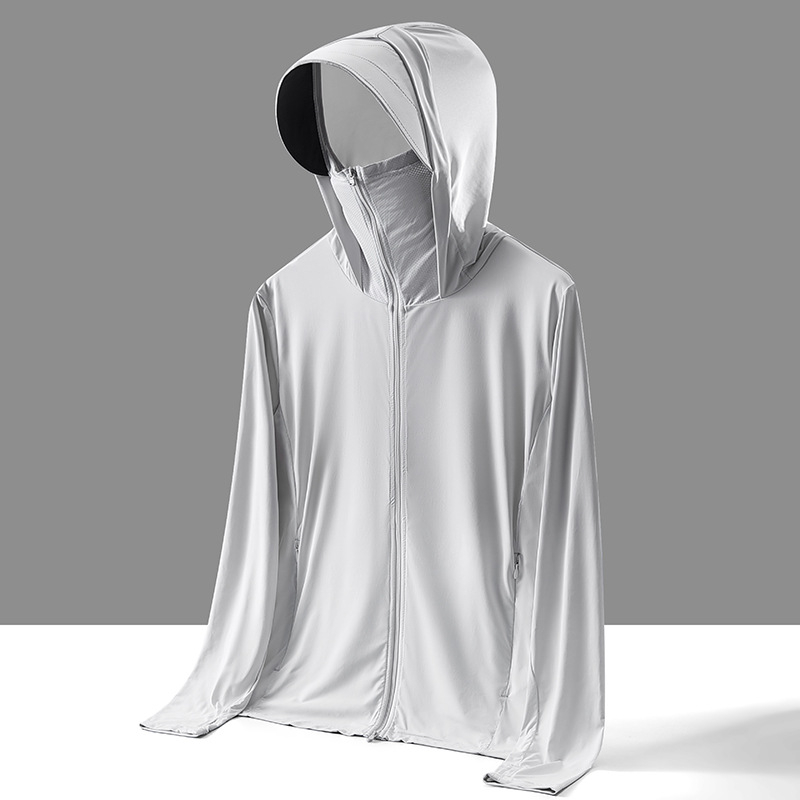 Väljas tuulejope UPF50+ päikesekaitsega, kerge, kiiresti kuivatav, hingav, kapuutsiga