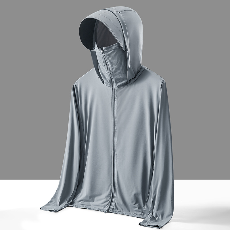 Väljas tuulejope UPF50+ päikesekaitsega, kerge, kiiresti kuivatav, hingav, kapuutsiga