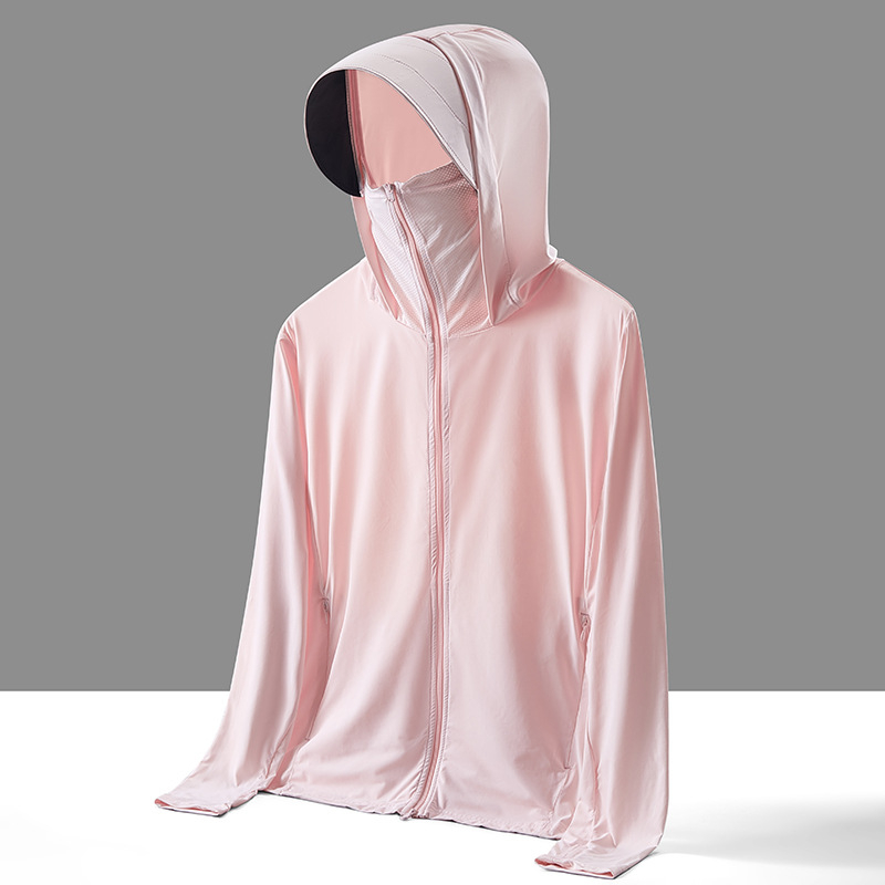 Väljas tuulejope UPF50+ päikesekaitsega, kerge, kiiresti kuivatav, hingav, kapuutsiga