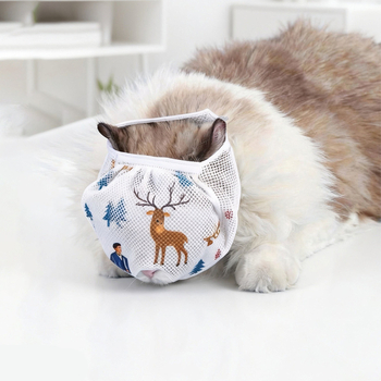 Mačacia muzzľa z sieťoviny, priedušná, proti hryzeniu, proti šteknutiu, proti stresu