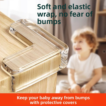 BH detská ochrana rohu stola pre deti, silikónová rohová ochrana, pravouhlý tvar, model B2135, 1000 ks/krabica, čiarový kód 1111111