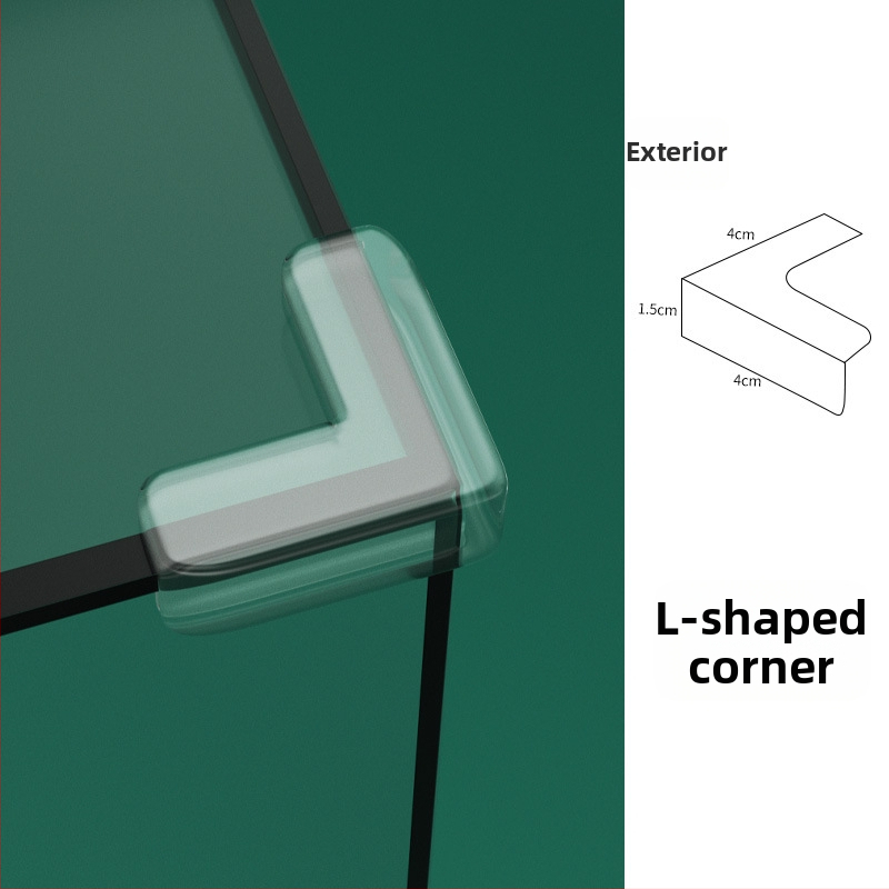 BH detská ochrana rohu stola pre deti, silikónová rohová ochrana, pravouhlý tvar, model B2135, 1000 ks/krabica, čiarový kód 1111111