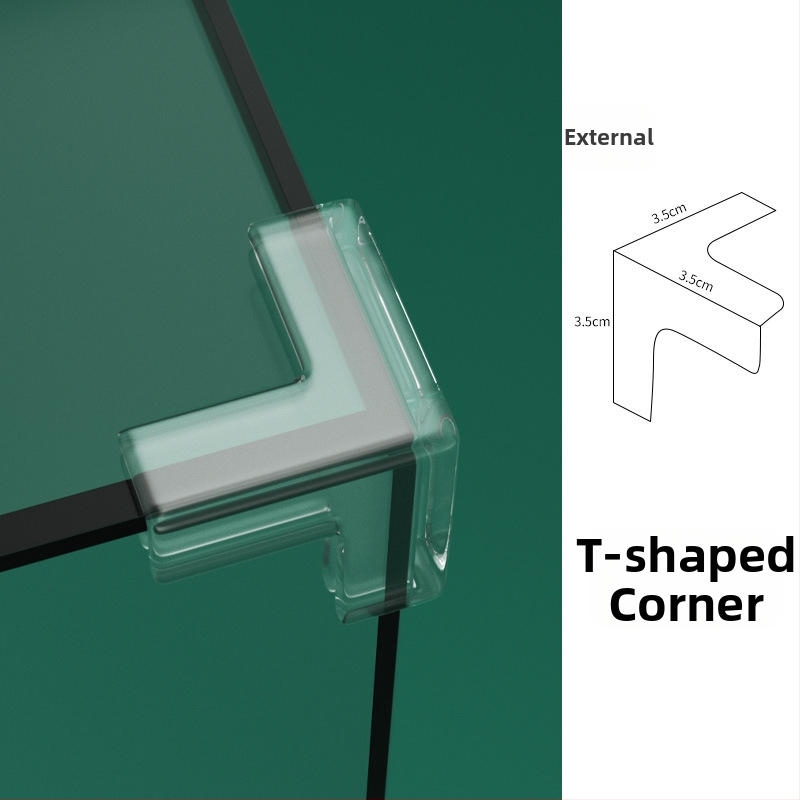 BH detská ochrana rohu stola pre deti, silikónová rohová ochrana, pravouhlý tvar, model B2135, 1000 ks/krabica, čiarový kód 1111111