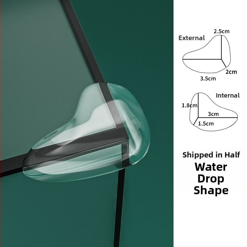 BH detská ochrana rohu stola pre deti, silikónová rohová ochrana, pravouhlý tvar, model B2135, 1000 ks/krabica, čiarový kód 1111111