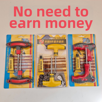 Set nástrojov na opravu pneumatík pre auto, motocykle a elektrické vozidlá; materiál: železo, PP+PVC; kód produktu YW-163; balenie: 100 kusov na kartón