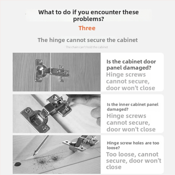 4-dielna nerezová oceľová platňa na opravu a zosilnenie pántov skriňových dvierok