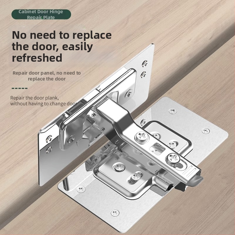 4 vnt nerūdijančio plieno plokštė spintos durų vyrių remontui ir stiprinimui