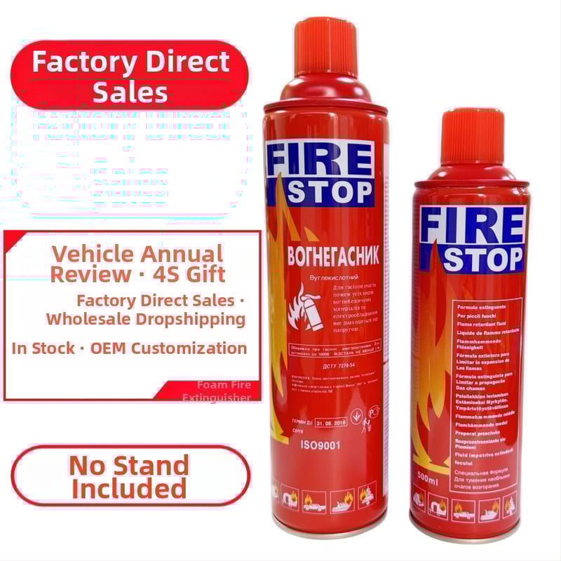 Kompaktný penový hasič pre vozidlá a domácnosti, kovové telo, značka Smooth and clean, pôvod Guangzhou