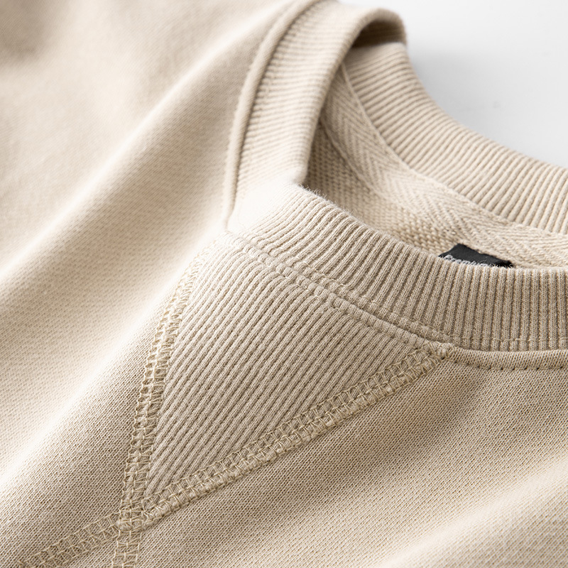 Voľno-strihová bavlnená mikina, okrúhly výstrih, dlhé rukávy, 301–350 g