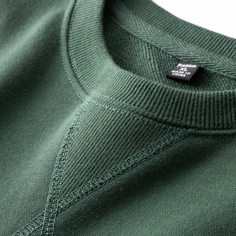 Voľno-strihová bavlnená mikina, okrúhly výstrih, dlhé rukávy, 301–350 g