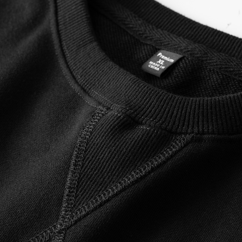 Voľno-strihová bavlnená mikina, okrúhly výstrih, dlhé rukávy, 301–350 g