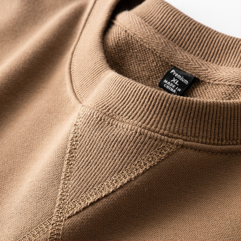 Voľno-strihová bavlnená mikina, okrúhly výstrih, dlhé rukávy, 301–350 g