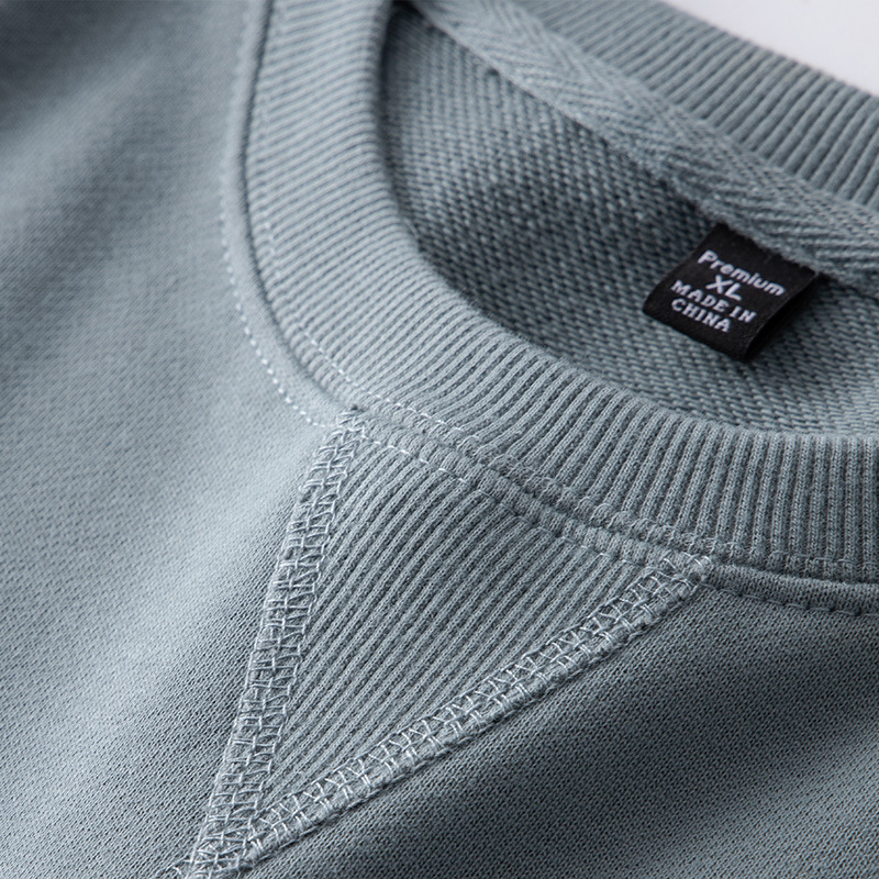 Voľno-strihová bavlnená mikina, okrúhly výstrih, dlhé rukávy, 301–350 g