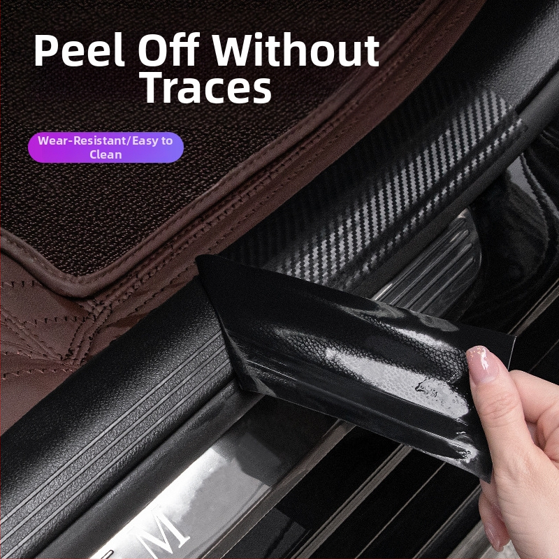 Automašīnas sliekšņa aizsardzības lente – akrils, modelis WE-0808, universāls, biezums 0,4 mm