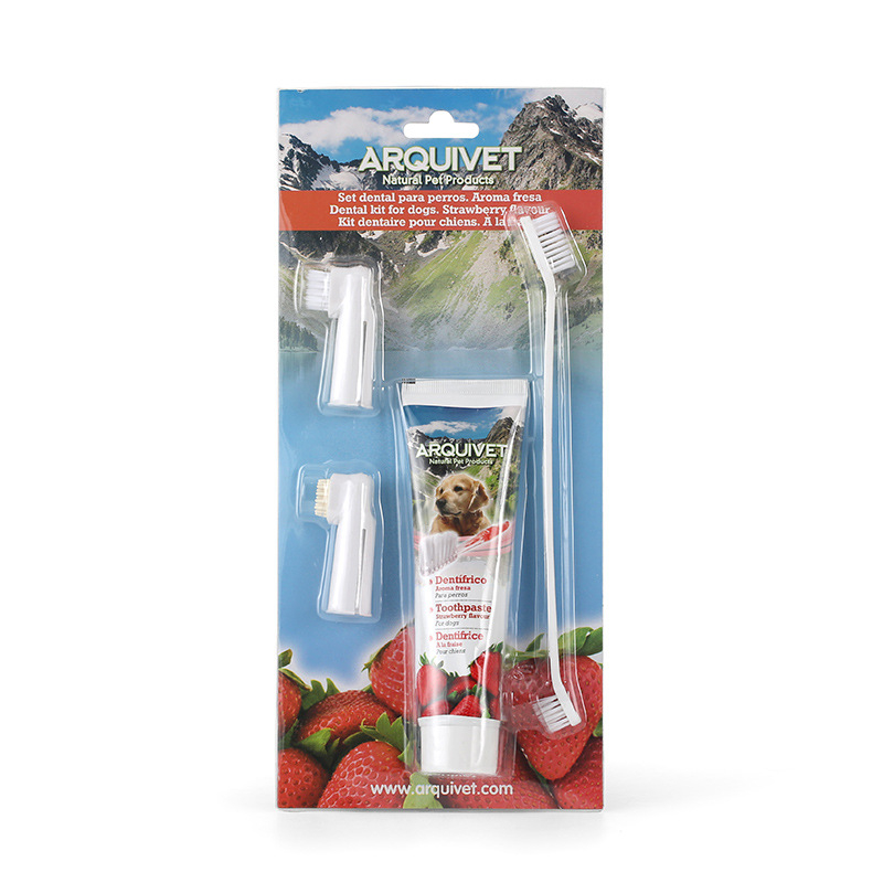 ARQUIVET súprava na zuby pre domáce zvieratá – starostlivosť o ďasná, svieži dych, odstraňovanie škvŕn, odstraňovanie zubného kameňa (ARQUIVET; Fresh breath; Gum care; Remove stains; Remove calculus)