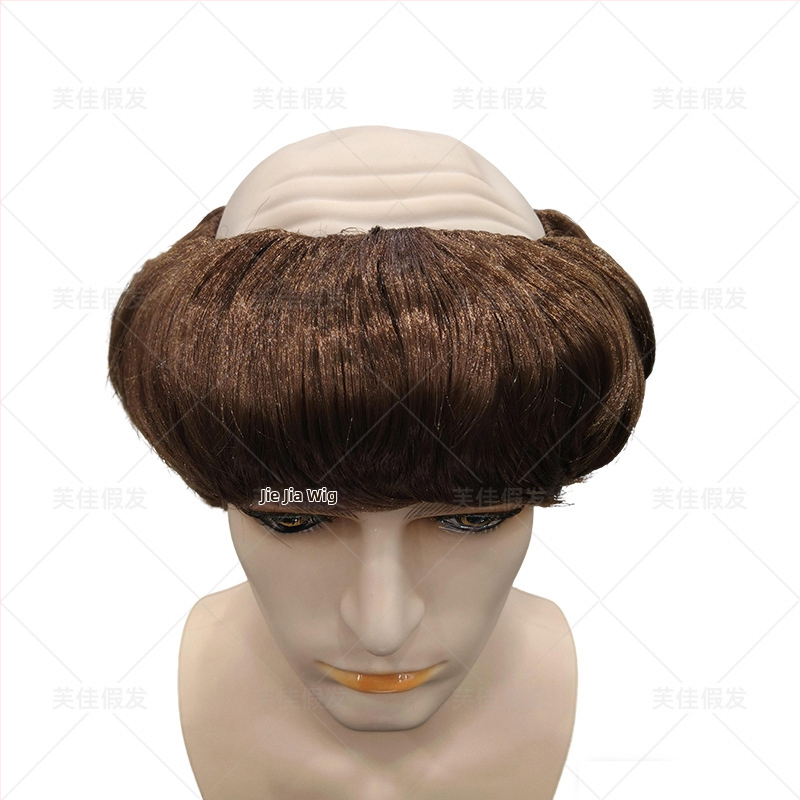 Stredomorská plešatá paruka na Halloween cosplay, krátke vlasy, dospelí