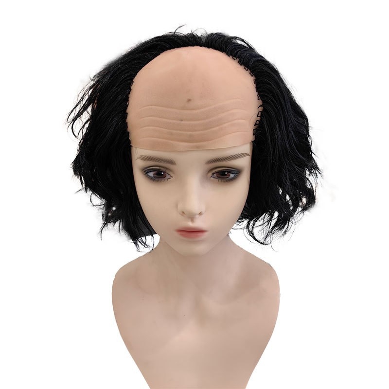 Perucă de cosplay cu coarne, păr scurt — (Material: mătase rezistentă la temperatură; Procesare: mecanism; Potrivită pentru toate tonurile pielii; Pentru cosplay)