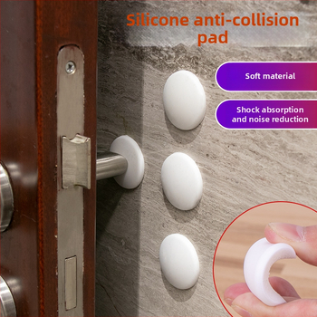 Silikónové tlmiče dverí (10 ks) – lepiace uchytenie, ochrana stien a kľučiek, odolné voči opotrebeniu, korózii a vysokým teplotám