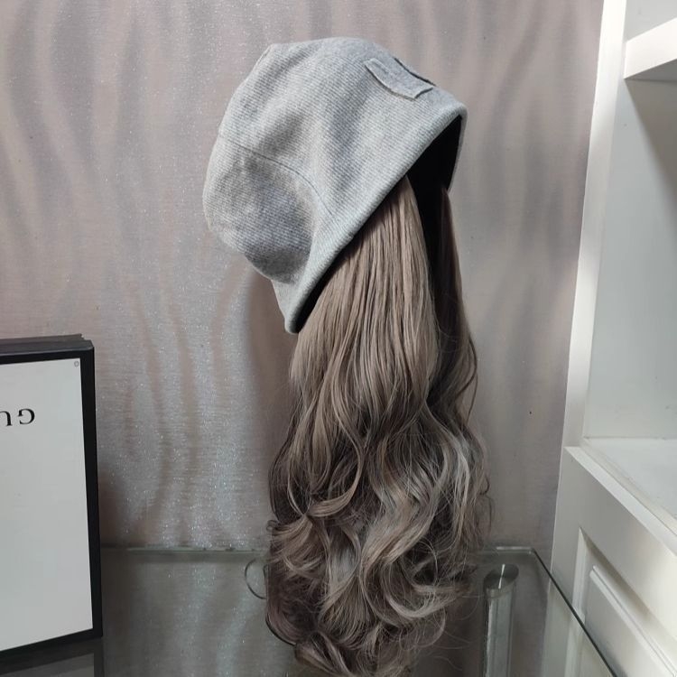 Parūka Stacked Hat Aoki sievietēm, Proteīna zīda materiāls, garas cirtas, dabisks stils