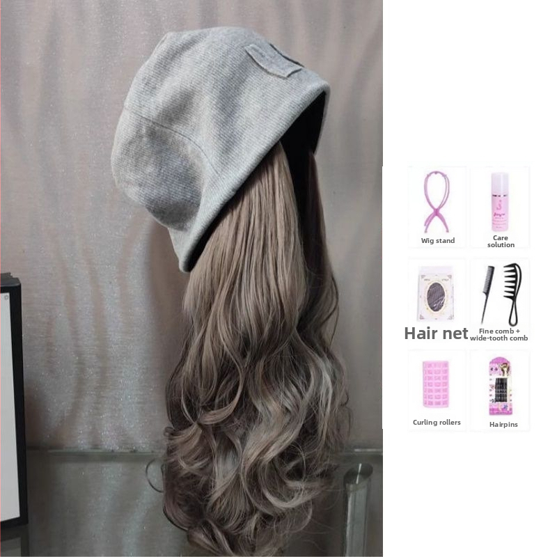 Parochňa Stacked Hat Aoki pre ženy, Proteínový hodváb, dlhé kučery, prirodzený štýl