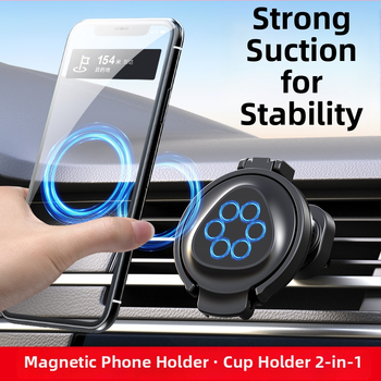 Auto kokkuvolditav joogitoe hoidik õhuavade jaoks magnetfunktsiooniga | Materjal: ABS + magnet | Mudel Y-918 | Ühilduv õhuavadega