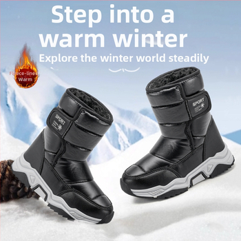 Unisex členkové čižmy – vrchný materiál mikrovlákno a nepremokavá látka, voľný štýl, pre deti 4–16 rokov