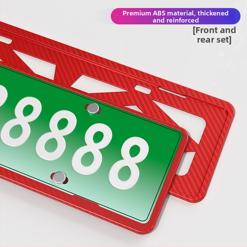 Рамка за регистрационен номер на автомобил, ABS пластмаса, универсална, персонализирана обработка, за фиксиране на регистрационен номер