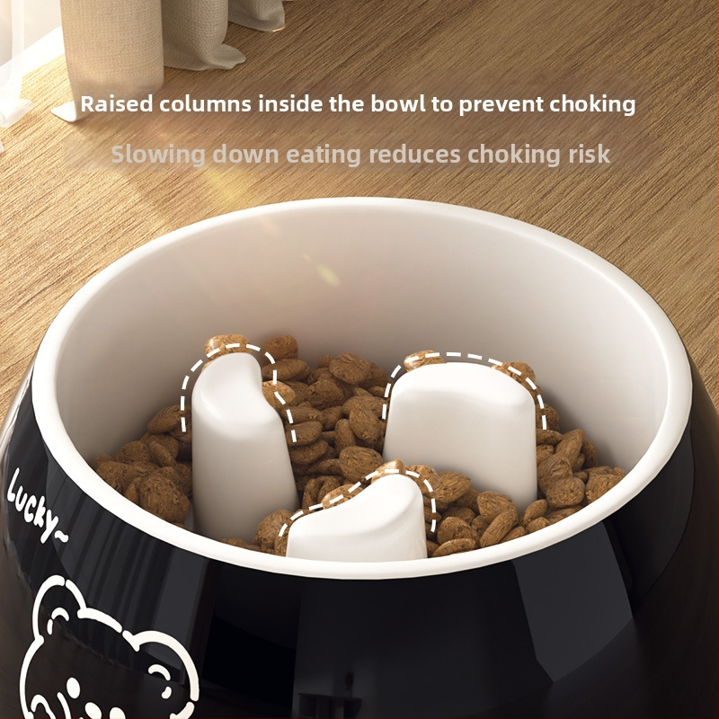 Кучешка купа за бавно хранене от меламин, марка Hippie dog, аксесоар за хранене на домашни любимци, дизайн против преобръщане