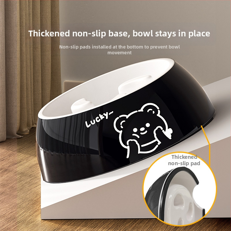 Кучешка купа за бавно хранене от меламин, марка Hippie dog, аксесоар за хранене на домашни любимци, дизайн против преобръщане