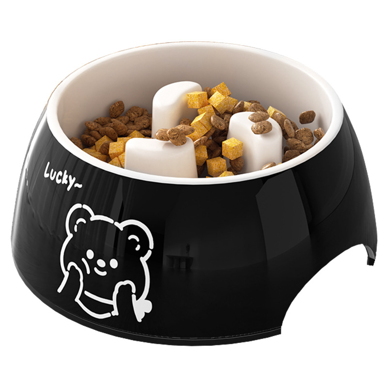 Кучешка купа за бавно хранене от меламин, марка Hippie dog, аксесоар за хранене на домашни любимци, дизайн против преобръщане