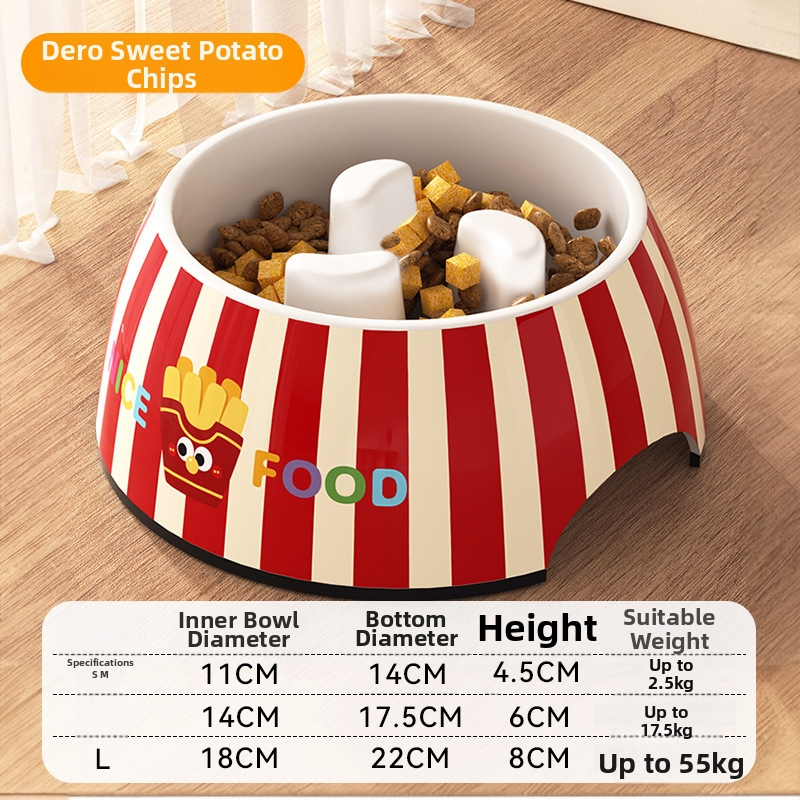 Μπολ σκύλου για αργό φαγητό από μελαμίνη, μάρκα Hippie dog, εξοπλισμός ταΐσμού κατοικίδιων, με αντιανατροπή