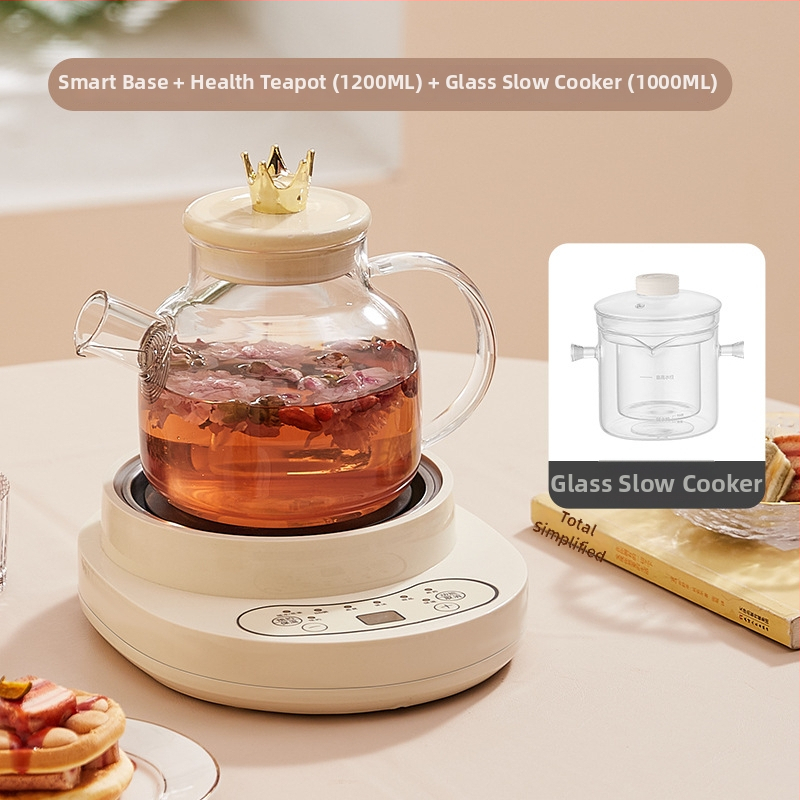 Health Pot XF-200 — kapacita 1–1,5 L, výkon 600 W, 220 V, telo z borosilikátového skla