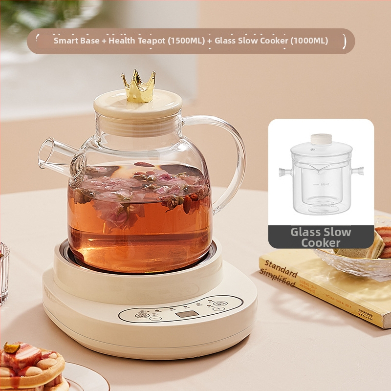 Health Pot XF-200 — kapacita 1–1,5 L, výkon 600 W, 220 V, telo z borosilikátového skla