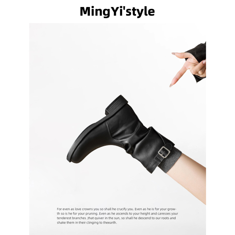 Naistele moekad saapad paksu kontsaga, retro stiil, mikrofiiber ülemine, kummist talla