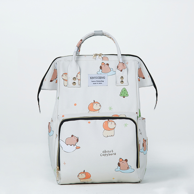 Ruksak za majku i dijete s višestrukim pretincima, velik kapacitet (Oxford tkanina; životinjski uzorak; svjež i sladak stil; izuzetno lagan; izoliran)