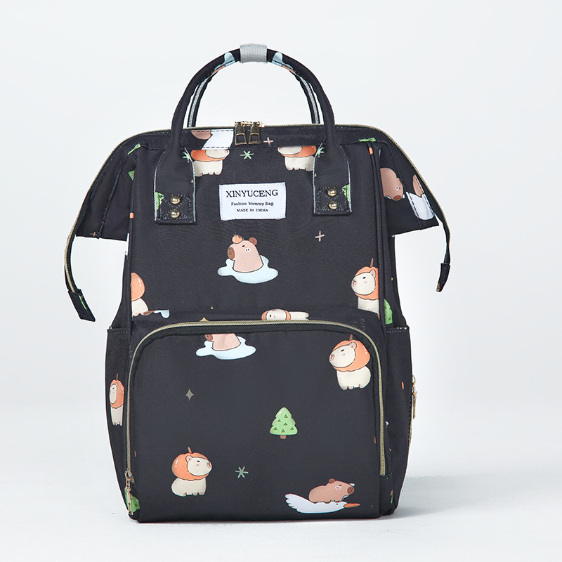 Ruksak za majku i dijete s višestrukim pretincima, velik kapacitet (Oxford tkanina; životinjski uzorak; svjež i sladak stil; izuzetno lagan; izoliran)