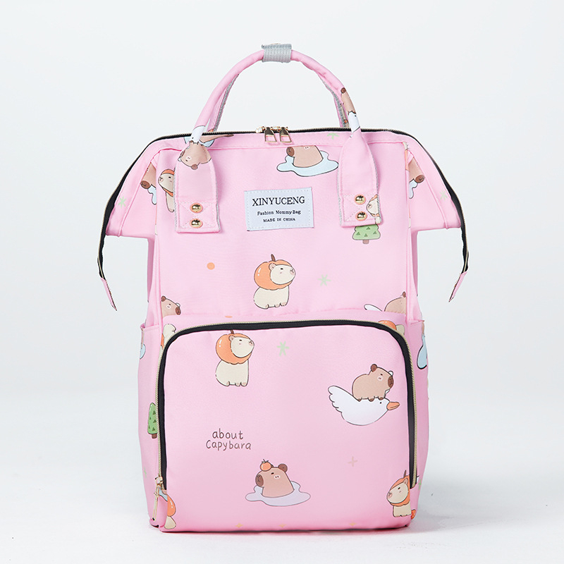 Ruksak za majku i dijete s višestrukim pretincima, velik kapacitet (Oxford tkanina; životinjski uzorak; svjež i sladak stil; izuzetno lagan; izoliran)
