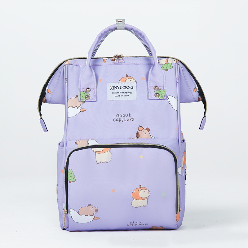 Ruksak za majku i dijete s višestrukim pretincima, velik kapacitet (Oxford tkanina; životinjski uzorak; svjež i sladak stil; izuzetno lagan; izoliran)