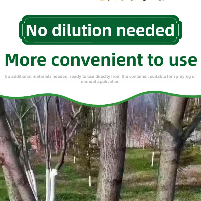 Biely náter na kmeň stromu – odpudzovač hmyzu a ochrana proti mrazu pre ovocné stromy, tekutý náter, model SD8