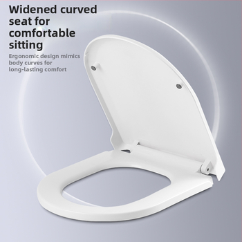 Kryt na WC, zosilnený, odolný voči prasknutiu, pomalé zatváranie, tvaru U alebo V, PP materiál, nastaviteľná vzdialenosť otvorov 13–17 mm.