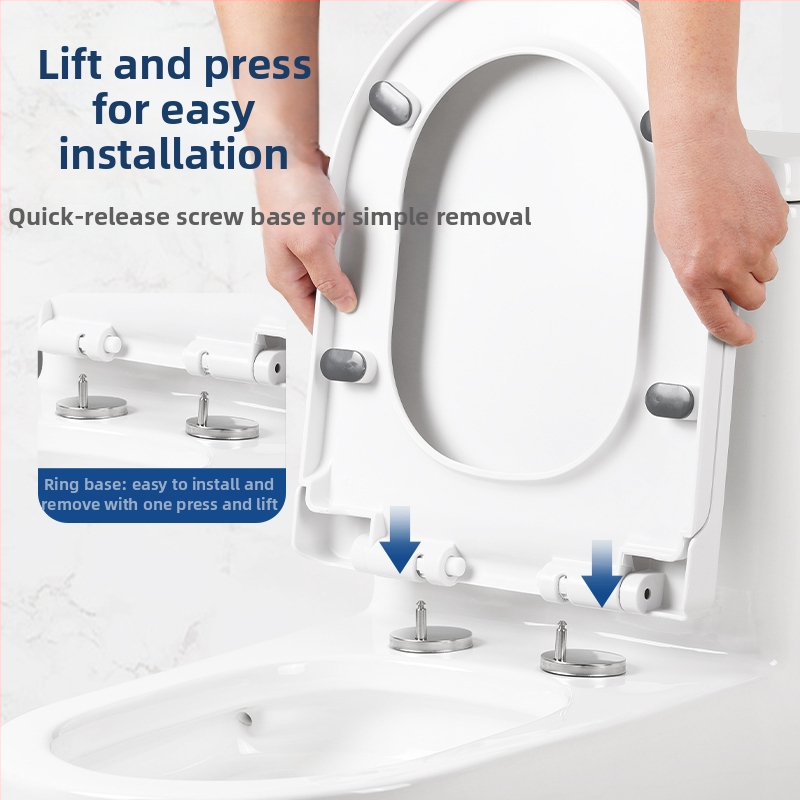 Wc sēdekļa vāciņš, biezs, izturīgs pret lūzumu, lēns aizvērums, U- un V-formas dizains, PP materiāls, atveru attālums 13–17 mm.