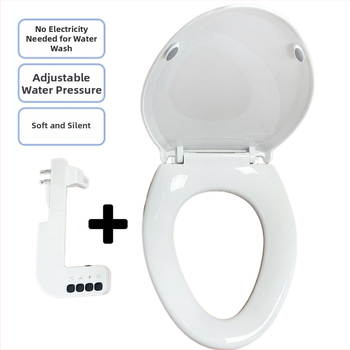 Toaletný kryt s bidetom, PP+ABS, model S017-J030-01, vzdialenosť otvorov 134–186 mm, podľa vzorky prispôsobené, proti nárazu