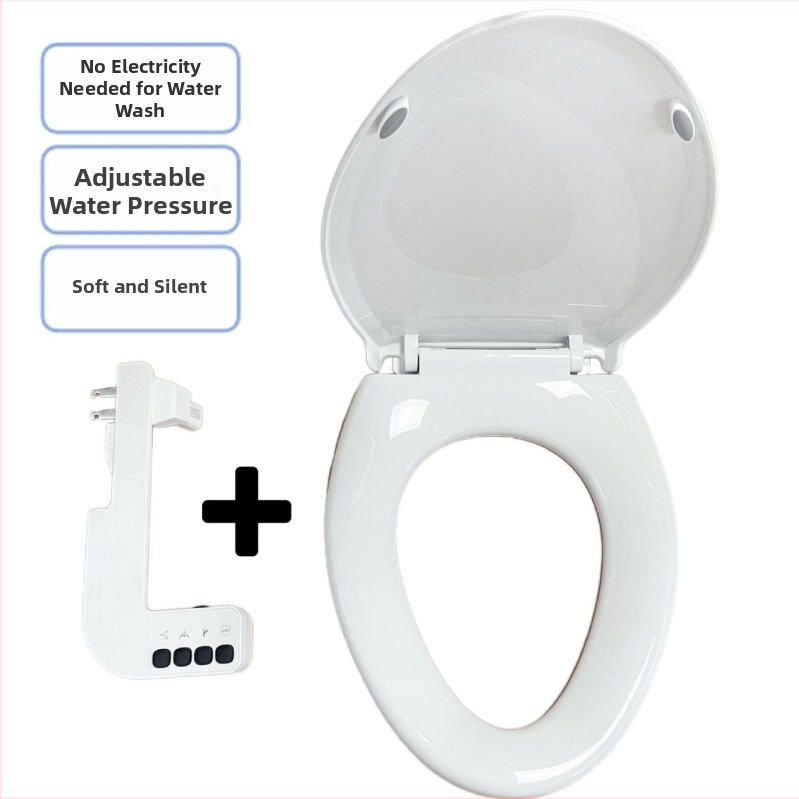 Toaletný kryt s bidetom, PP+ABS, model S017-J030-01, vzdialenosť otvorov 134–186 mm, podľa vzorky prispôsobené, proti nárazu