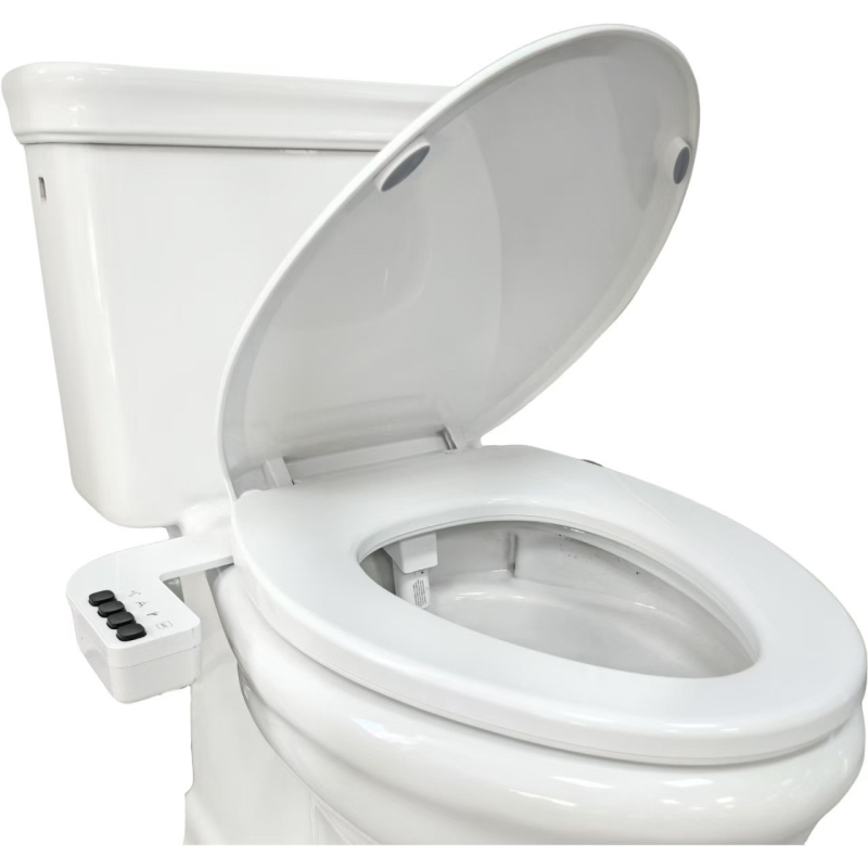 Toaletný kryt s bidetom, PP+ABS, model S017-J030-01, vzdialenosť otvorov 134–186 mm, podľa vzorky prispôsobené, proti nárazu