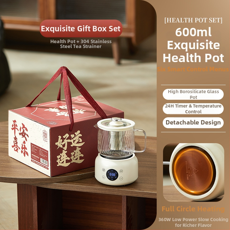 Zdravotný čajník s teplotnou reguláciou, telo z borosilikátového skla, objem 600 ml, 220 V, 375 W, dotykové ovládanie, model WW-A36