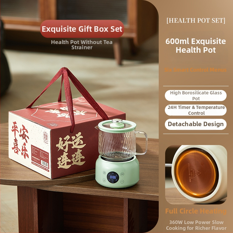 Zdravotný čajník s teplotnou reguláciou, telo z borosilikátového skla, objem 600 ml, 220 V, 375 W, dotykové ovládanie, model WW-A36