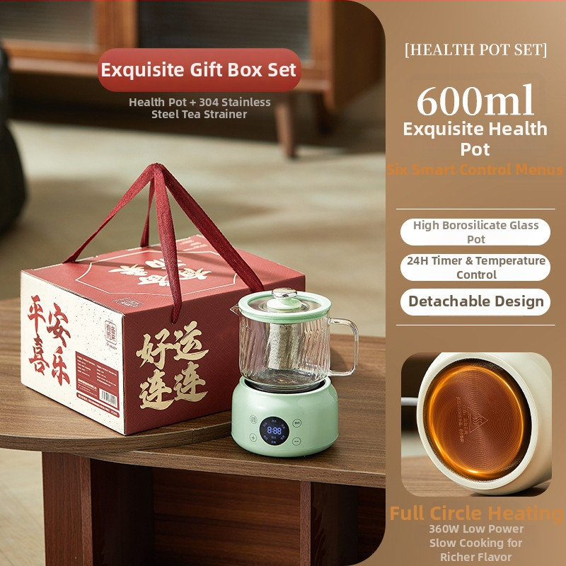 Zdravotný čajník s teplotnou reguláciou, telo z borosilikátového skla, objem 600 ml, 220 V, 375 W, dotykové ovládanie, model WW-A36