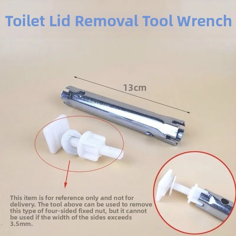 Montážny socket kľúč pre kryt toalety, obojstranný, z uhlíkovej ocele, metrický systém